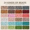 3mm Glass Seed Beads for Bracelets Making, Friendship Bracelet Making Kit for Girls, 24 Colors Bead Bracelet Kit, Beads for Jewelry Making Kit, DIY, Arts and Crafts Gifts Age 3+